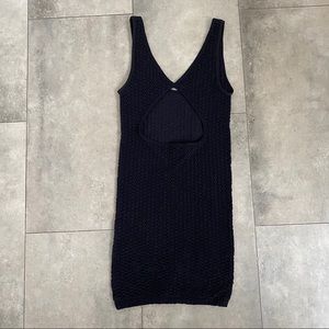 Whitney Eve black seamless bodycon mini dress M/L